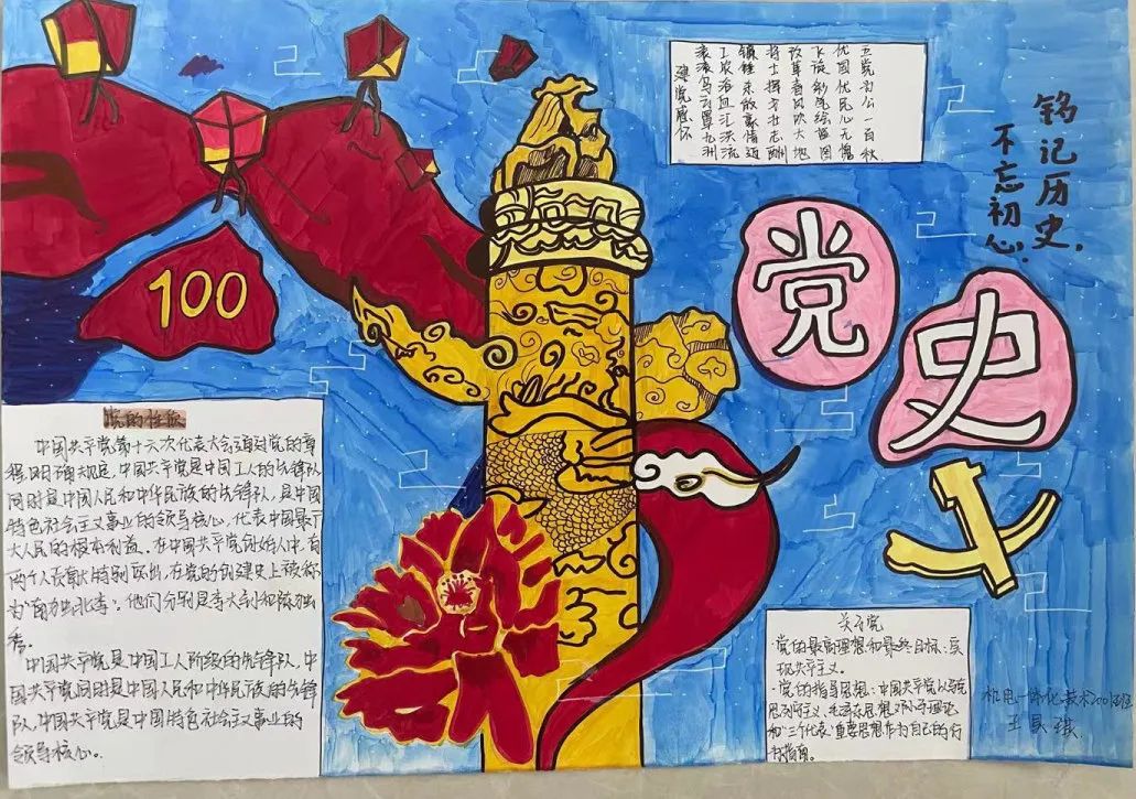 慶祝建黨100周年手抄報(bào)優(yōu)秀作品展